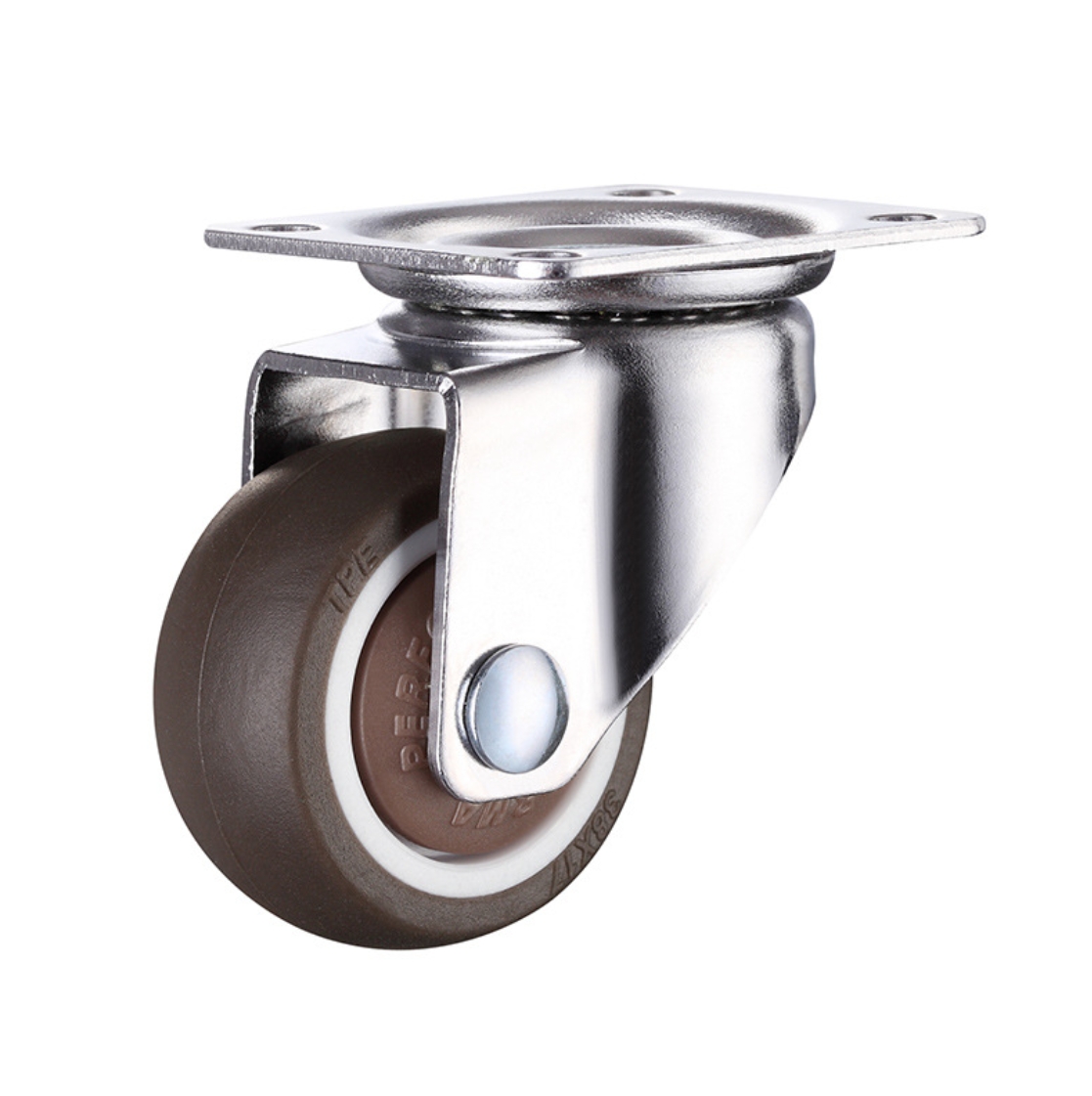 38 mm TPE Wheel Swivel Caster with plate without brake