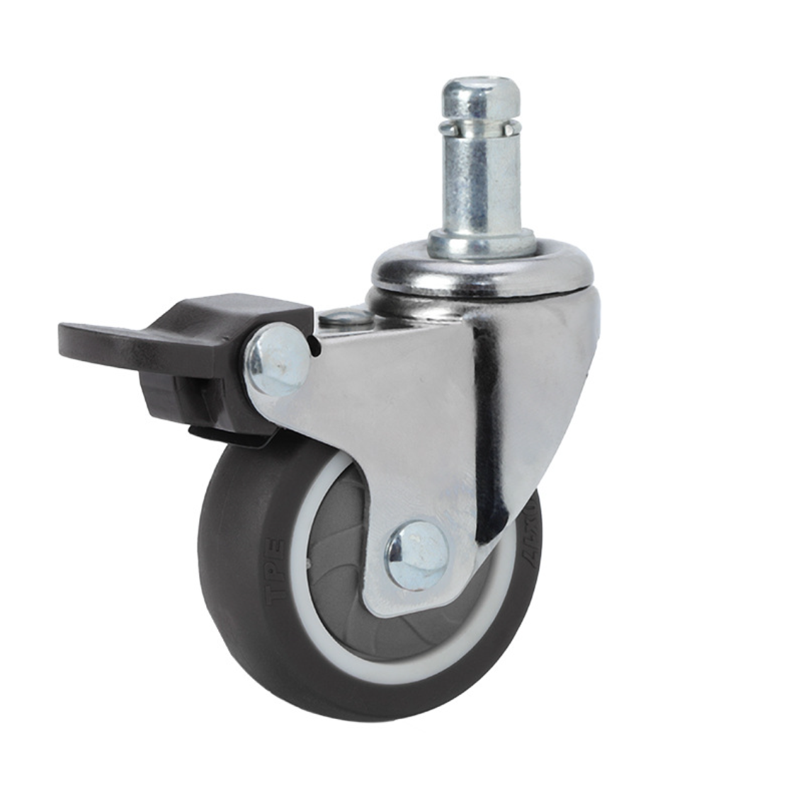 32 mm TPE Wheel Swivel Caster with pin with brake