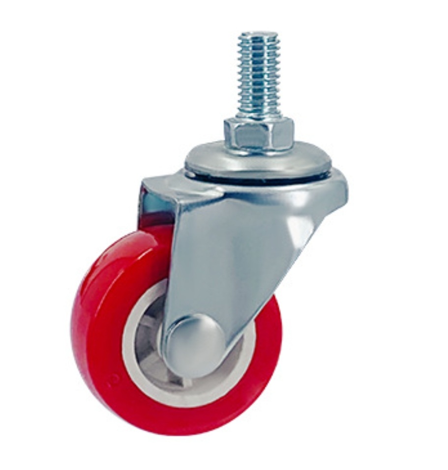 30 mm PVC Wheel Swivel Caster with stem without brake